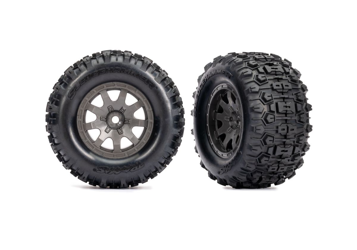 TRAXXAS T&W GRAY WHL SLDGEHMMR TIRES