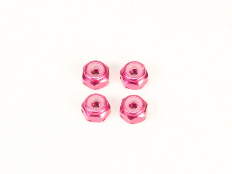 PN Racing Alm. 2mm Wheel Lock Nut - RED