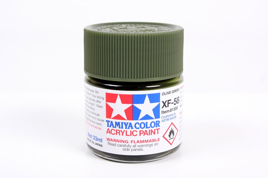 TAMIYA ACRILICO XF-58 FLAT OLIVE GREEN