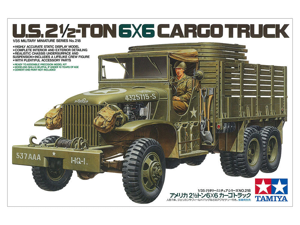 Tamiya 1/35 US 2.5 Ton 6x6 Truck Plastic Model