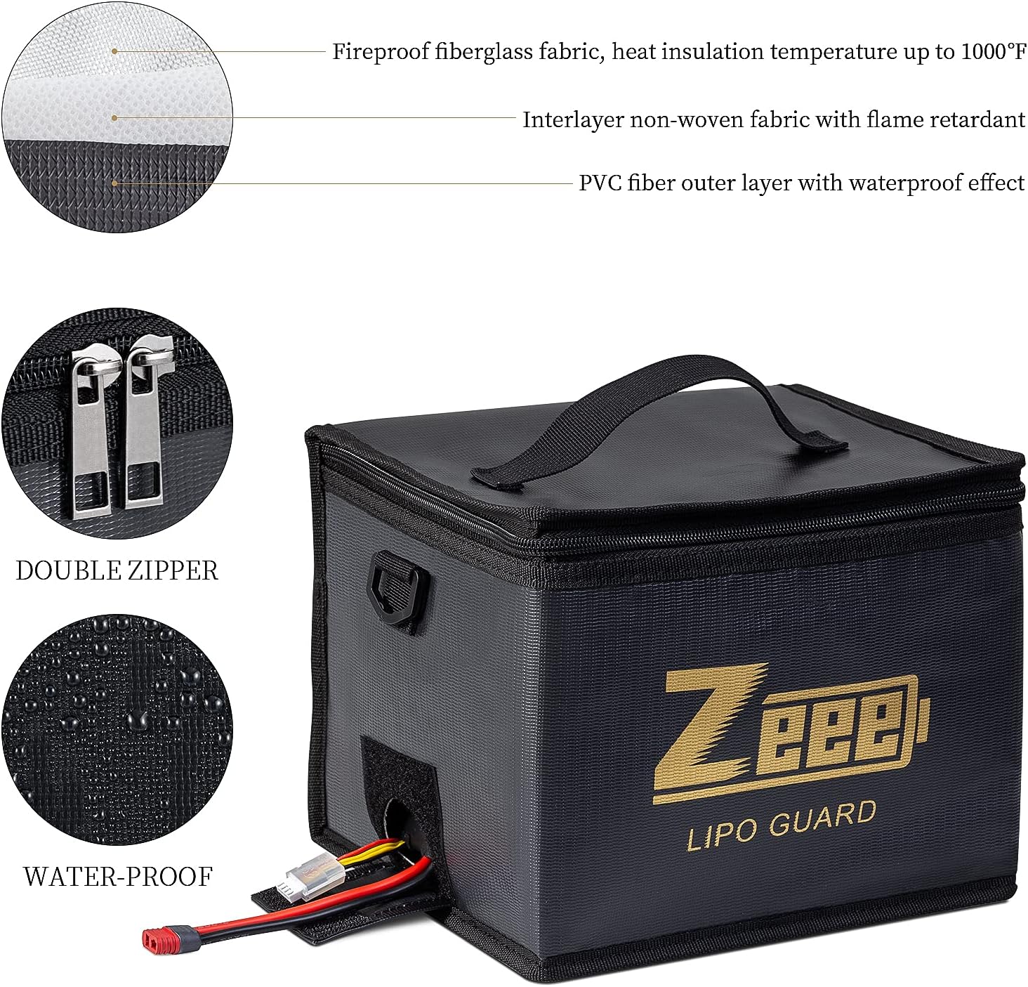 Zeee Lipo Bag L Black