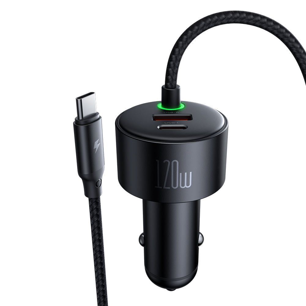 Mcdodo 93W 1A+1C Car Charger Built-in USB-C Retractable Cable