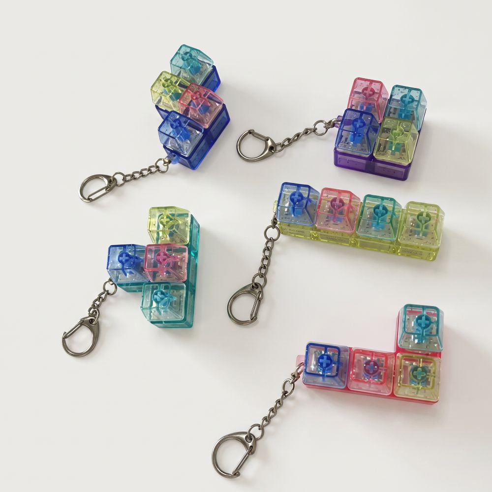 Clicky Keychain - Puzzle Shapes