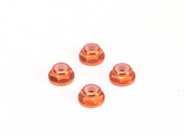 PN Racing Alm. 2mm Wheel Lock Nut - Orange