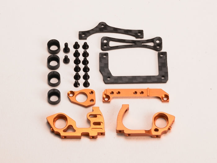 PN Racing Mini-Z V5 LCG 98mm Motor Mount (Black)/Orange