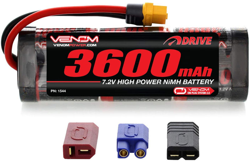 VenVenom 7.2V 3600mAh 6-Cell NiMH Battery with Universal Plug (EC3/Deans/Traxxas/Tamiya)