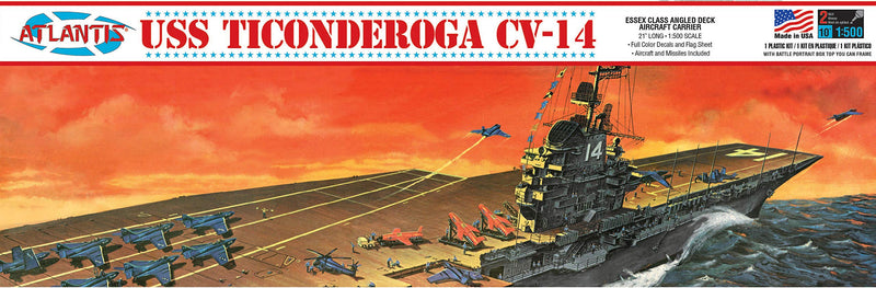 USS Ticonderoga CV-14 Aircraft Carrier 1/500