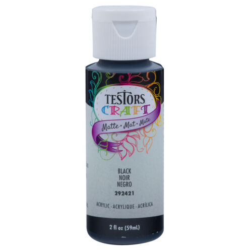 Testors 2oz Acrylic Craft Paint Matte Black