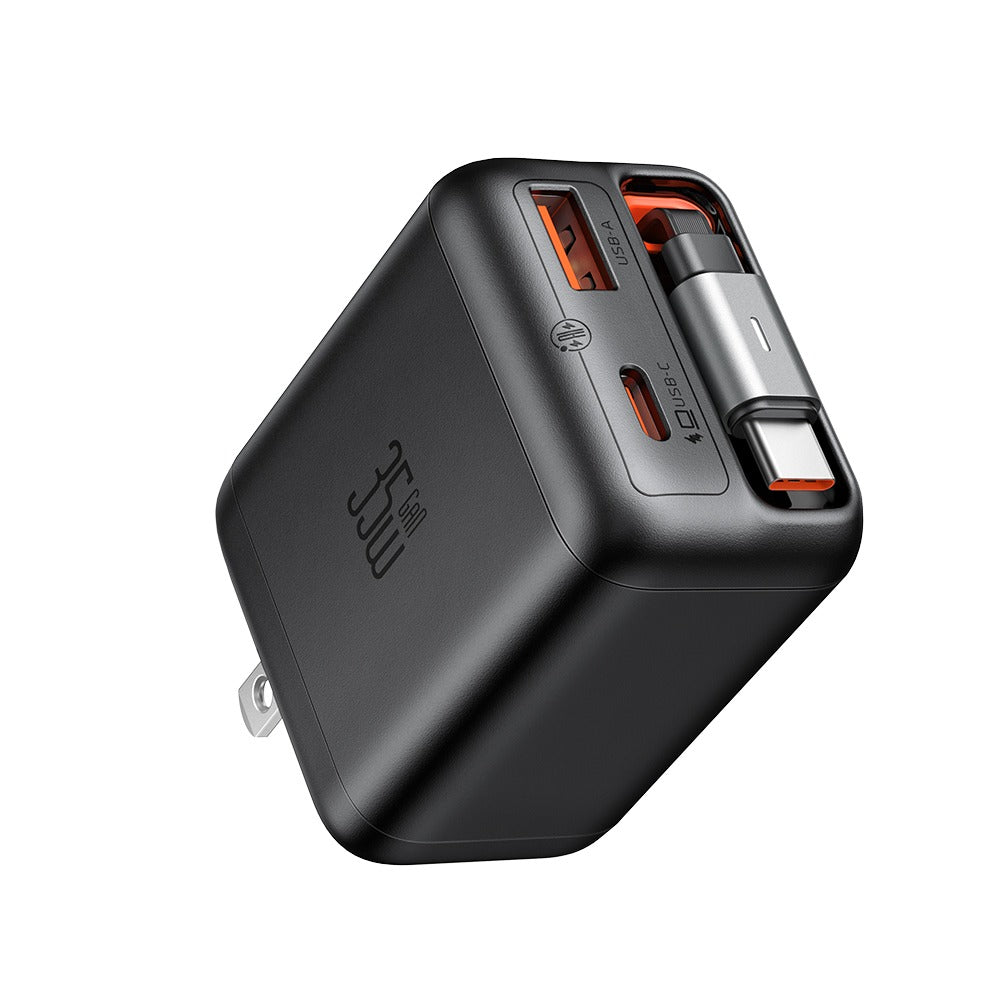 Mcdodo 	35W 1C+1A GaN Charger Built-in 65cm retractable USB-C