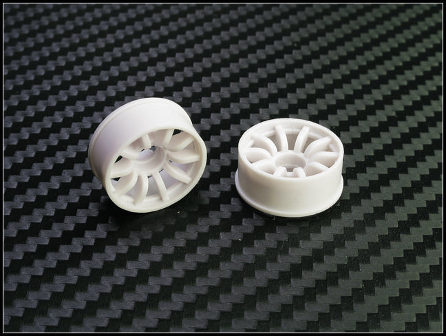 PN Racing Mini-Z 2WD Machine Cut 10 Spoke Front Wheel F1 White 
