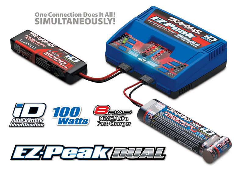 TRAXXAS 2972 EZ-Peak 8- Amp 3s Dual Multi-Chemistry Charger