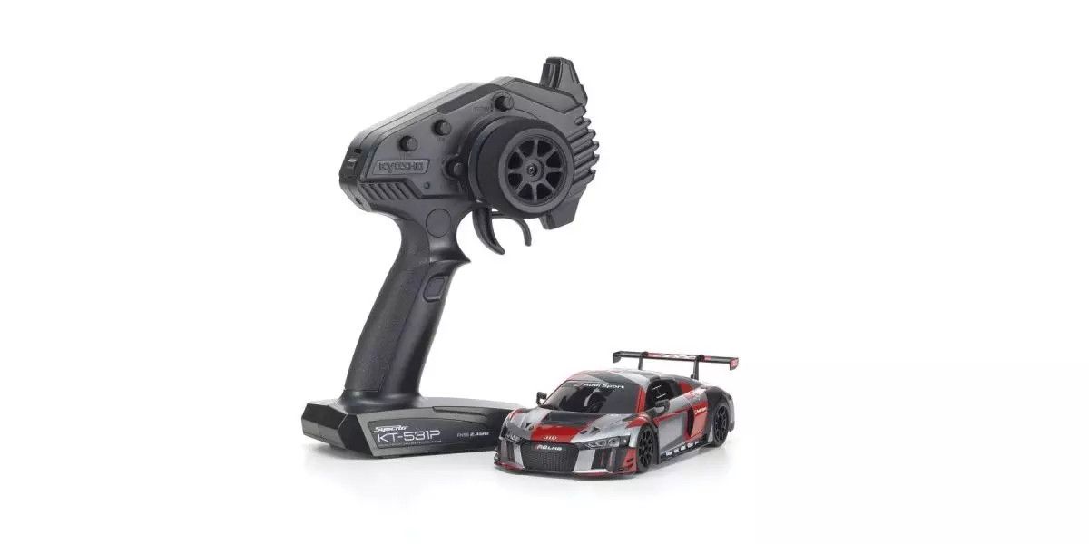 Kyosho MINI-Z RWD MR-04 readyset Audi R8 LMS 2016 “Gray/Red”