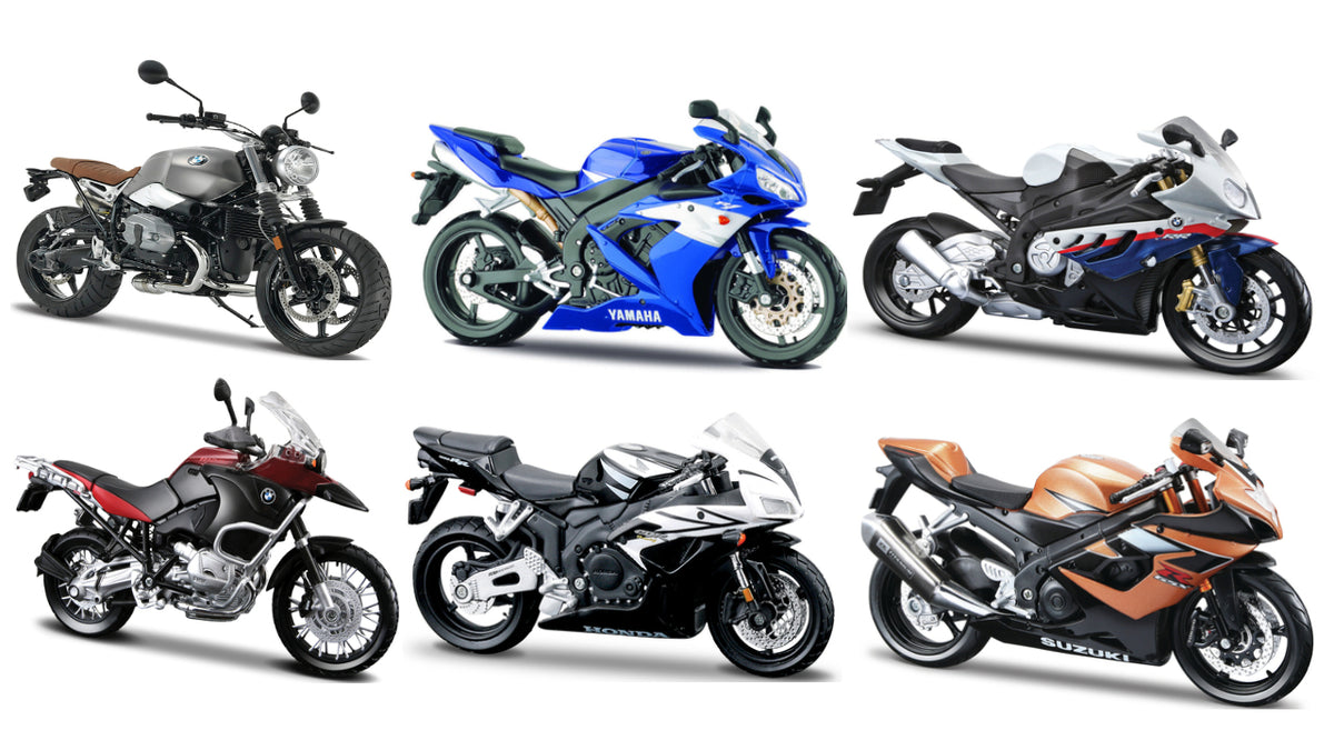 1:12 MOTORCYCLES, COUNTER DISPLAY ASSORTED