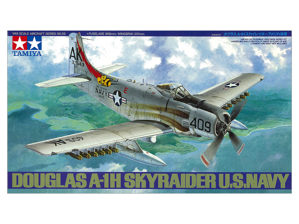 Tamiya 1/48 A1H Skyraider USN Plastic Model