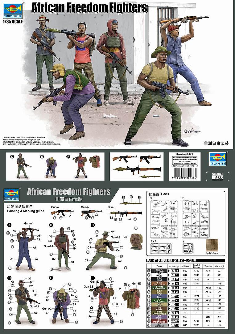 1/35 African freedom figthers, 6 figures