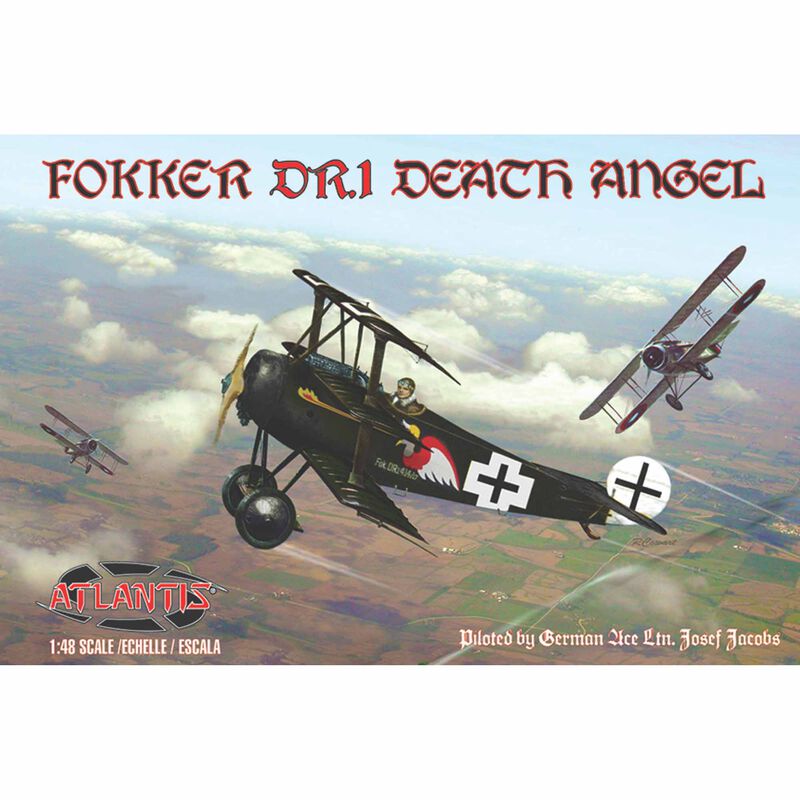 ATLANTIS 1/48 Fokker DR1 Death Angel w/Trading Card