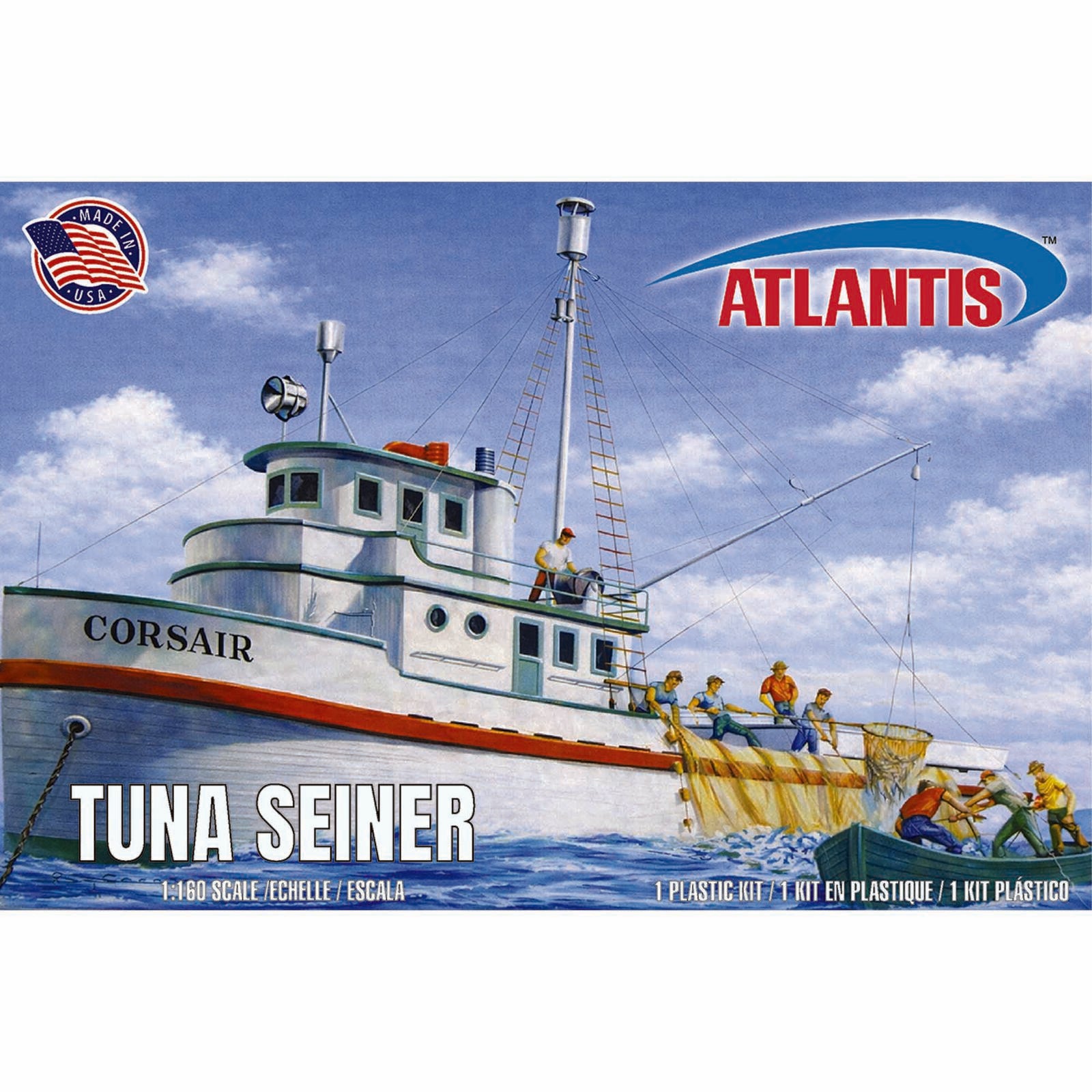 ATLANTIS 1/160 Tuna Seiner Corsair Tuna Fishing Boat Model Kit