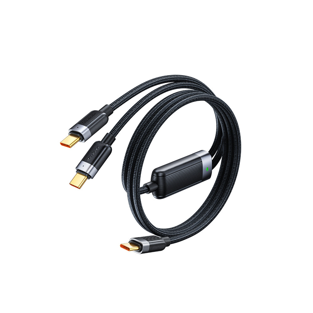 Mcdodo 2 in 1 100W USB-C to Dual USB-C Cable with LED 1.5m