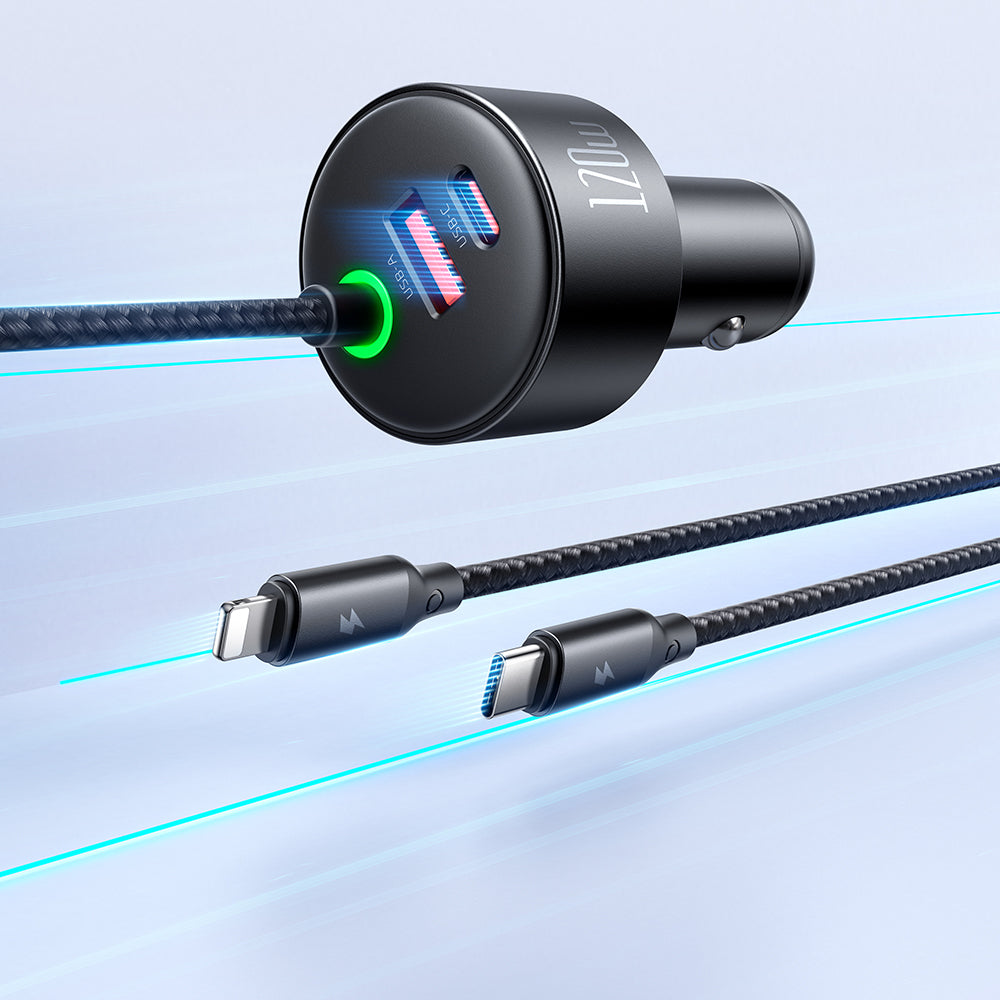 Mcdodo	93W 1A+1C Car Charger Built-in USB-C Retractable Cable