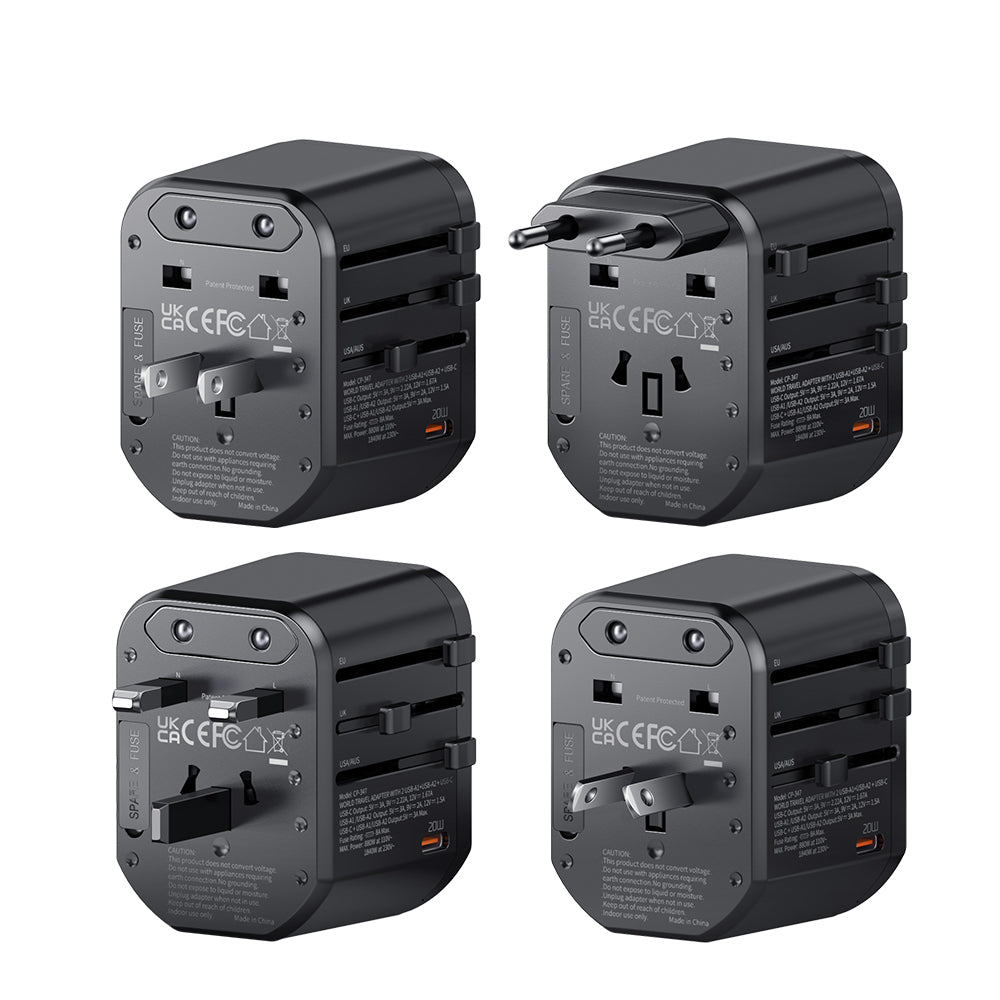 Mcdod 	20W 1C+2A+1AC Universal Travel Adapter (UK/US/EU/AU)