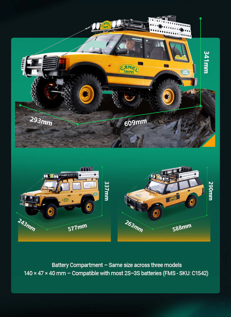 FMS 1:10 FCX10 Land Rover Camel Trophy Edition RS