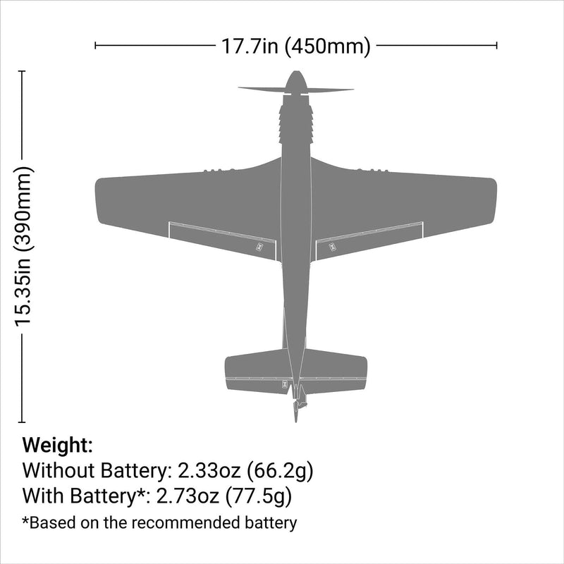 HOBBY ZONE P-51D MUSTANG 450mm RTF with SAFE
