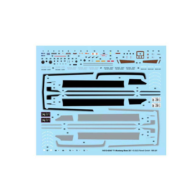 REVELL 1/25 1971 Mustang Boss 351