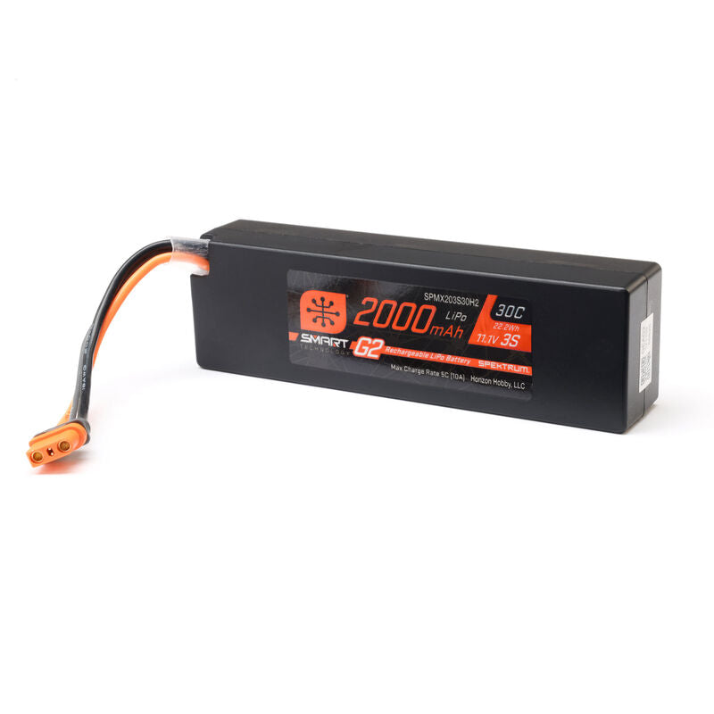 SPEKTRUM 11.1V 2000mAh 3S 30C Smart G2 LiPo Battery: IC2