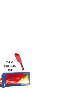JST LiPo Battery 850mAh 7.4V