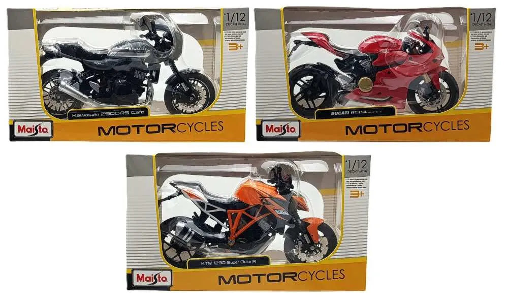 MAISTO 1:12 MOTORCYCLES, COUNTER DISPLAY ASSORTED