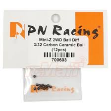 PN Racing Mini-Z 3/32 Carbon Ceramic Ball (12pcs)