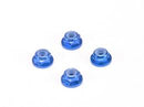 PN Racing Alm. 2mm Flanged Wheel Lock Nut - Blue