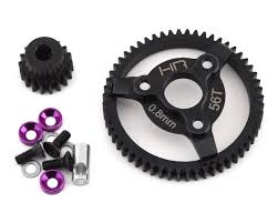 Steel Pinion and Spur Gear(18t/56t 32p)(Purp):TRA