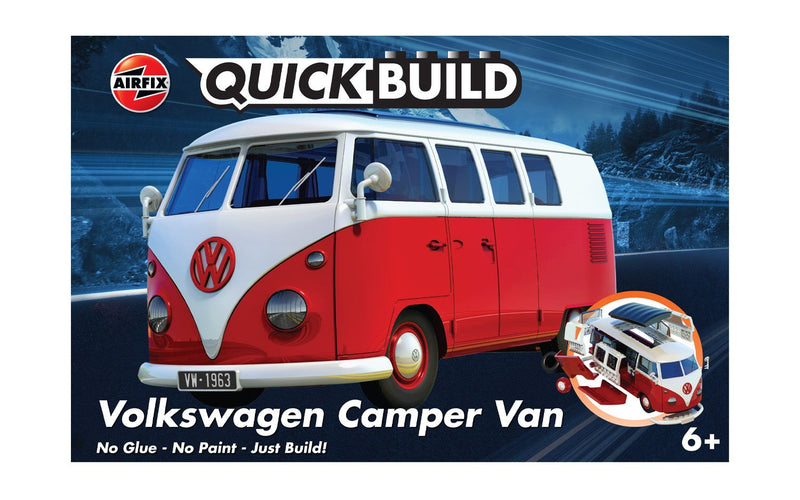 AIRFIX QUICKBUILD VW Camper Van -Red