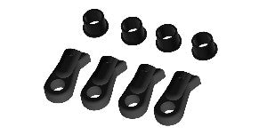SHOCK PLASTIC BALL END AND CAP BUSHING (4ea) 