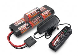Traxxas 2984 AC charger (1), #2926X 3000mAh 8.4V 7-cell NiMH battery (1))