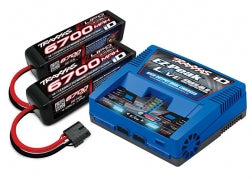 TRAXXAS 2997  Battery/charger completer pack (includes #2973 EZ-Peak Live Dual iD charger (1), #2890X 6700mAh 14.8V 4-cell 25C LiPo battery (2))