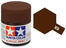 Tamiya 81009 ACRYLIC X9 BROWN 3/4 OZ
