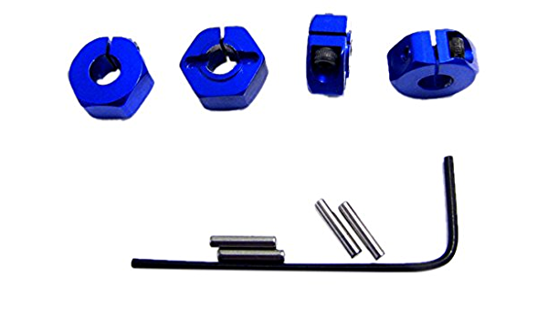 Blue Aluminum Locking 12mm Wheels