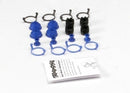 TRAXXAS Pivot ball caps (4)/ dust boots, rubber (4)/ dust plugs, rubber (4)/ dust boot retainers, black (4), blue (4) (2 pkgs. req. to complete truck)