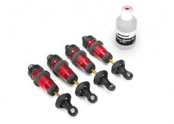 TRAXXAS Shocks, GTR aluminum, red-anodized (fully assembled w/o springs) (4)