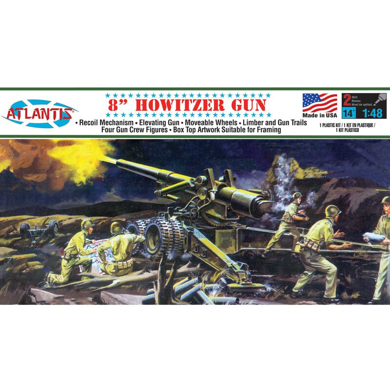 8" Howitzer Gun Plastic Model kit 1/48