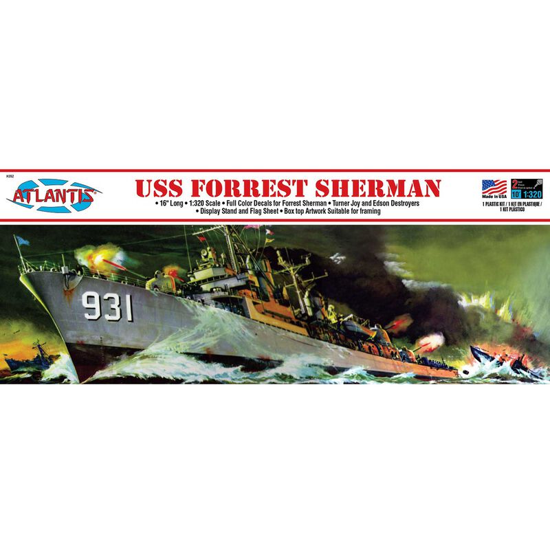 USS Forrest Sherman Destroyer Plastic Model 1/320