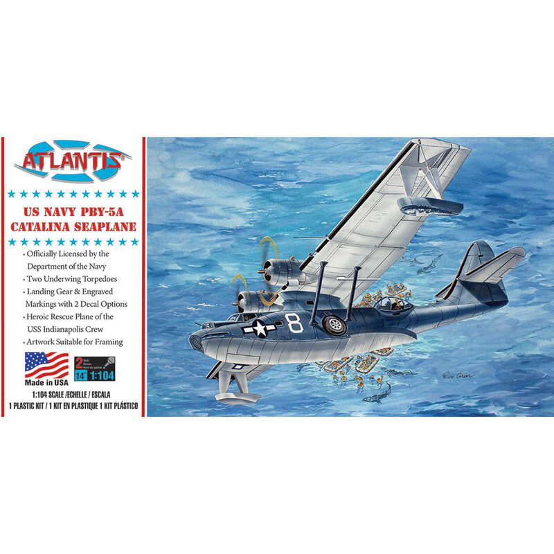 Atlantis PBY-5A Catalina US Navy Seaplane Model Kit 1/104