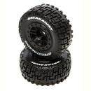 SpeedTreads Breakaway SC Front Black Mounted (2): Traxxas Slash/Rustler, ECX 4X4