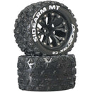 Sidearm MT 2.8" 2WD Mounted Rear C2 Tires, Black (2)