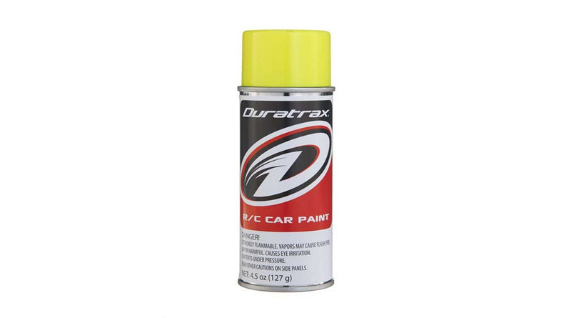 Duratrax Polycarb Spray, Fluorescent Yellow, 4.5 oz