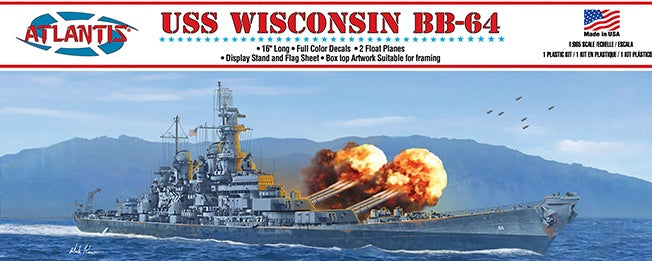 USS Wisconsin BB-64 Battleship 16 Inch