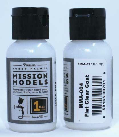 Flat Clear Coat 1oz Water Based Acrylic Paint